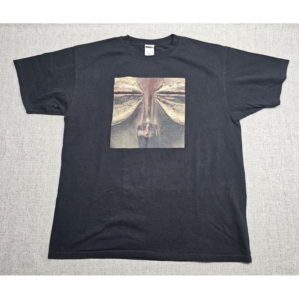 Smithsonian Institution Shirt Mens XL Black African Art Museum Mask Tee
